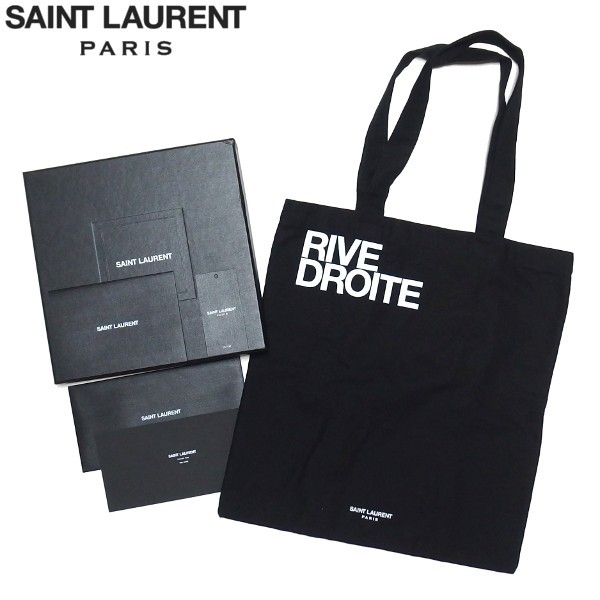 未使用★SAINT LAURENT RIVE DROITE トートバッグ 黒 リヴ・ドロワット限定 サンローラン★_画像1