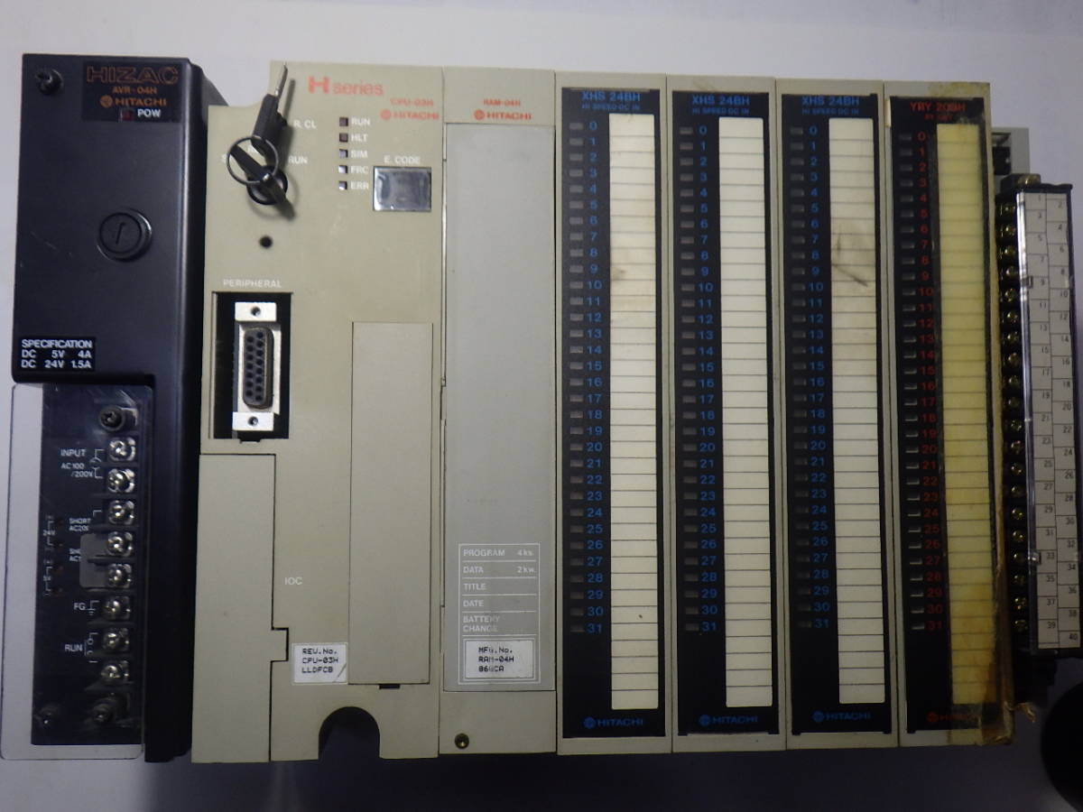 HITACHI HIZAC AVR-04H + Hseries CPU-03H + RAM-04H + XHS 24BH HITACHI HIZAC AVR-04H + Hseries CPU-03H + RAM-04H + XHS 24BH