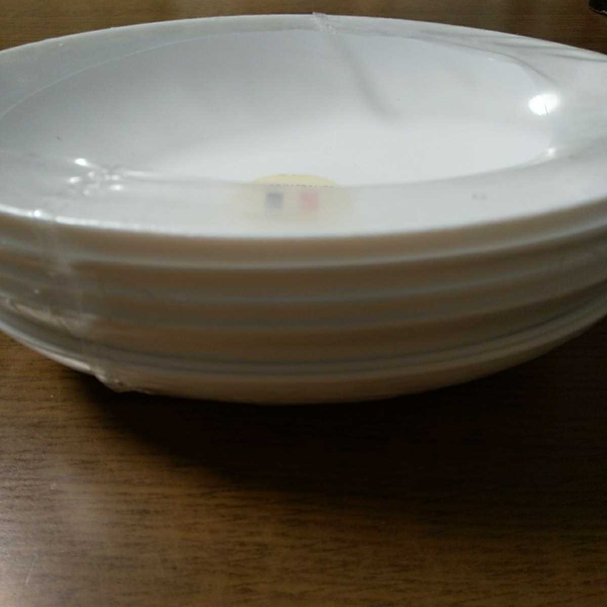 ヤマザキ春のパン祭り山崎春のパンまつり 2003年白いオーバルボウル6枚セット 白い皿 カレー皿 パスタ皿 アルコパルの画像2