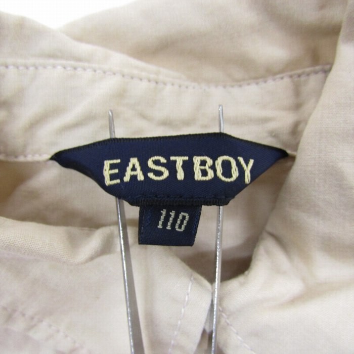  East Boy short sleeves shirt plain cut and sewn for boy 110 size beige Kids child clothes EASTBOY