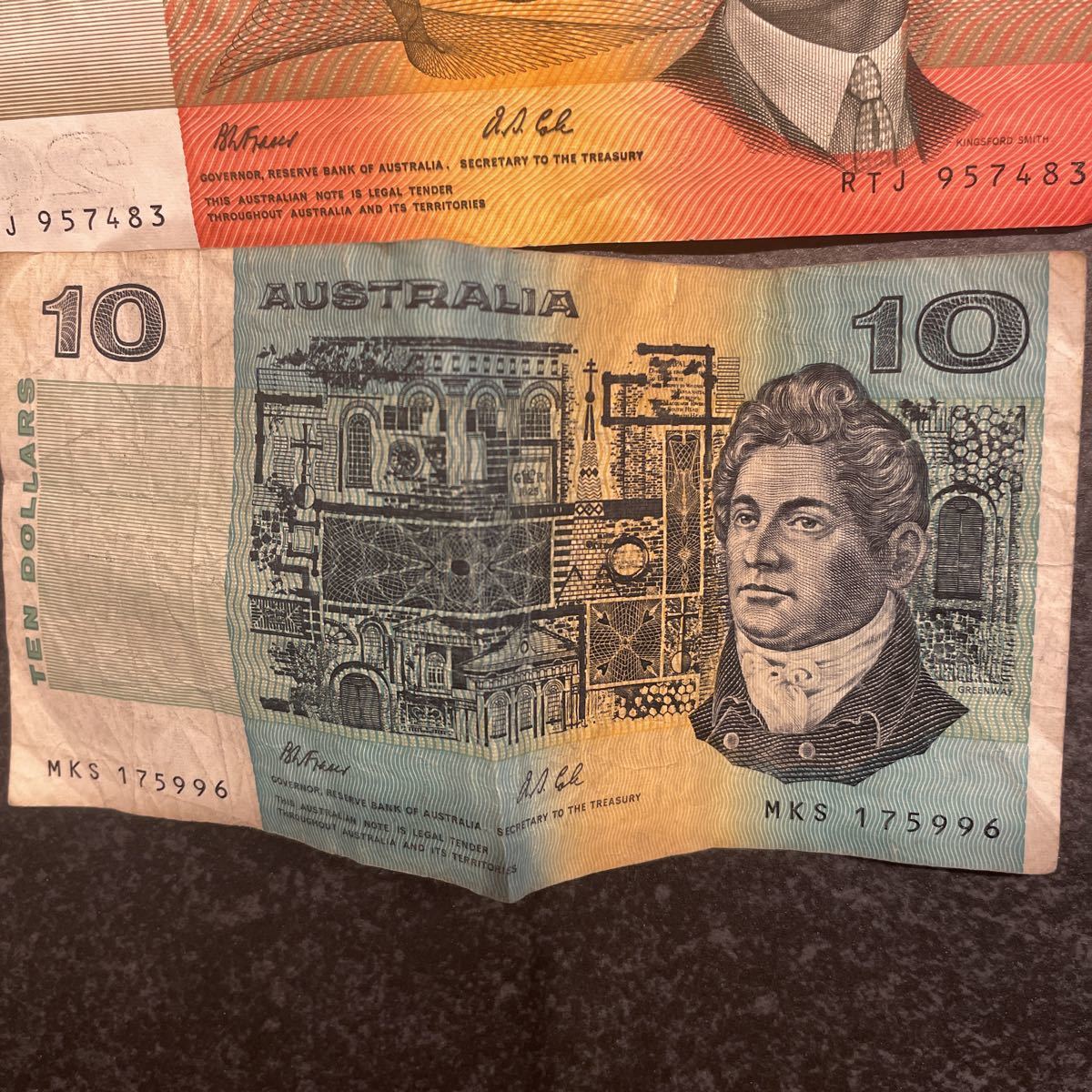 オーストラリアドル 130ドル 紙幣 オーストラリア アンティーク 旧紙幣 100ドル 20ドル 10ドルの画像4