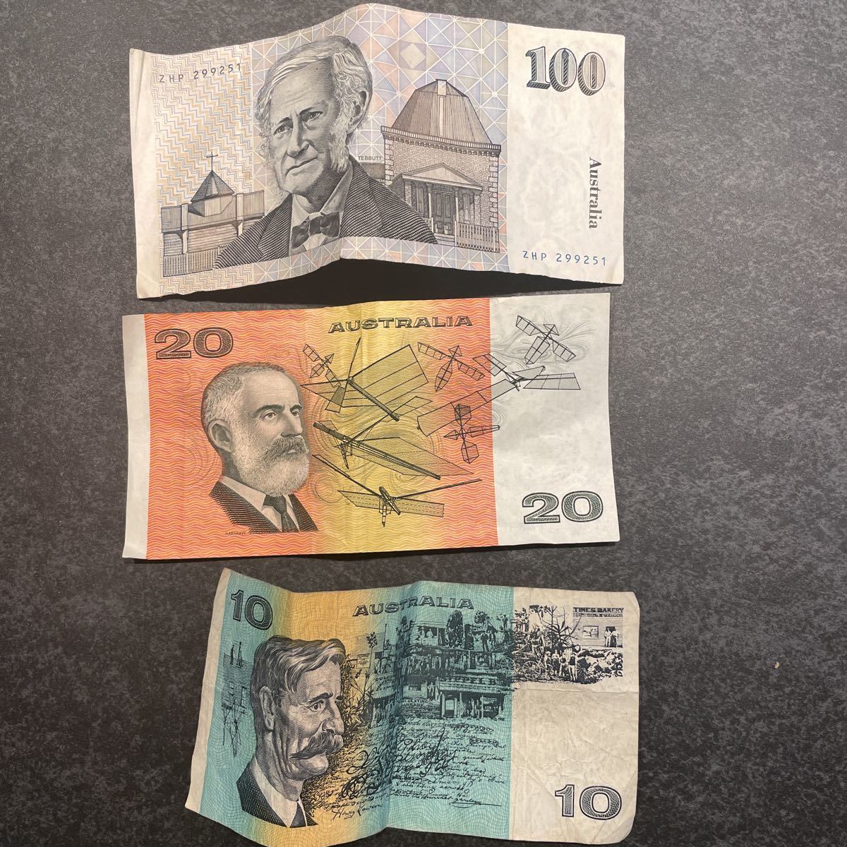 オーストラリアドル 130ドル 紙幣 オーストラリア アンティーク 旧紙幣 100ドル 20ドル 10ドルの画像5