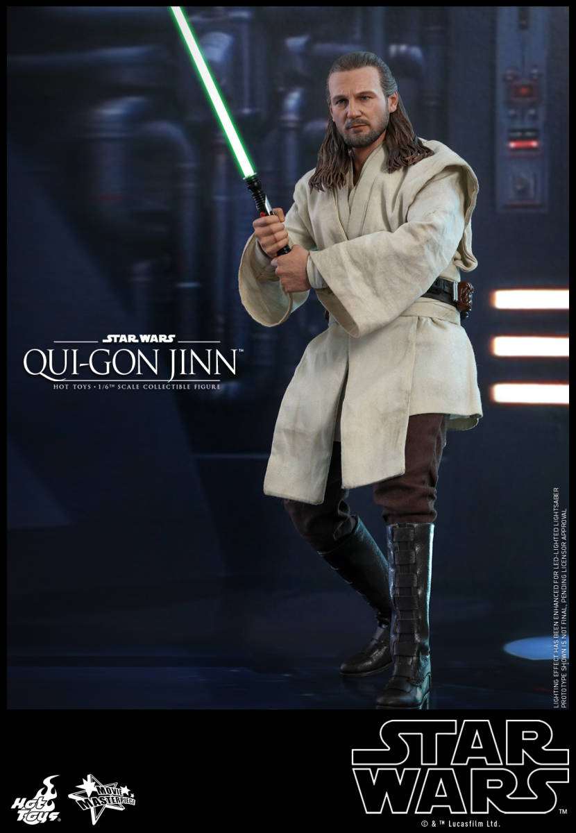 新品未開封 ホットトイズ MMS525 スター・ウォーズクワイ＝ガン・ジン star wars Qui-Gon Jinn Hottoys 1/6 フィギュア_画像1