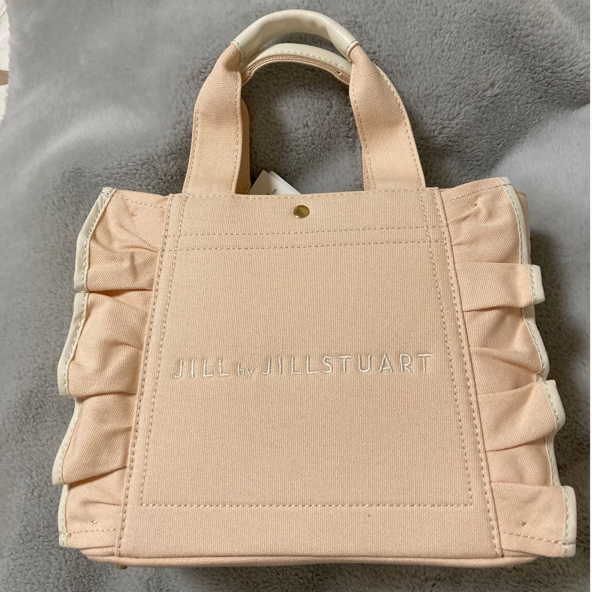 JILLSTUART ジルスチュアート フリル トートバッグ 小 ピーチ オレンジ