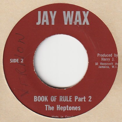 【REGGAE】Book Of Rules / The Heptones - Part 2 [Jaywax (US)] ya120の画像2