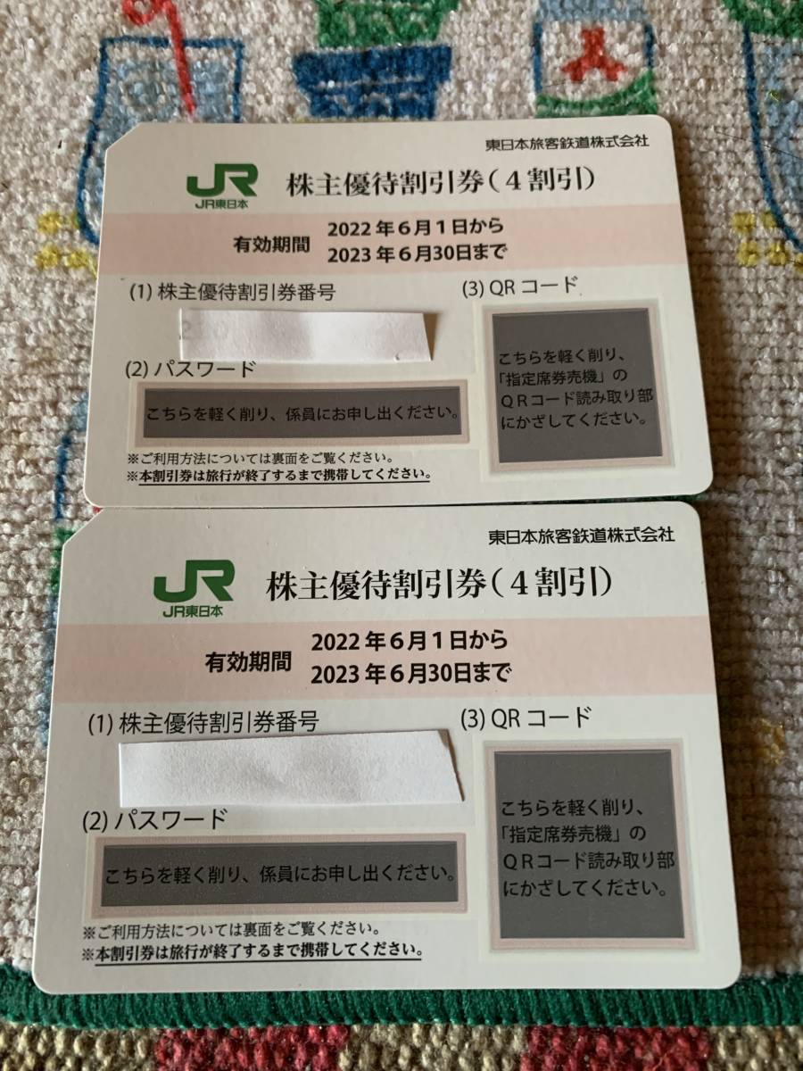 JR東日本 割引乗車券ホテル等の割引券 2枚 送料無料の画像1