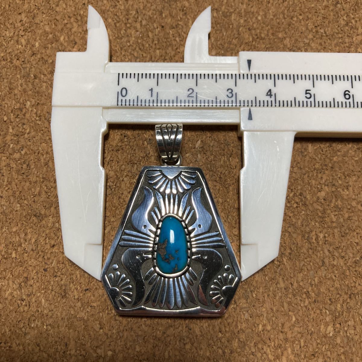  Navajo navajo maru kobigeiMarco Begayebiz Be turquoise pendant top Indian jewelry silver Sterling