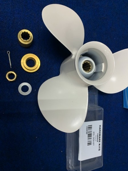 YAMAHA 20-30hp 9-7/8x9 aluminium propeller & installation parts set 