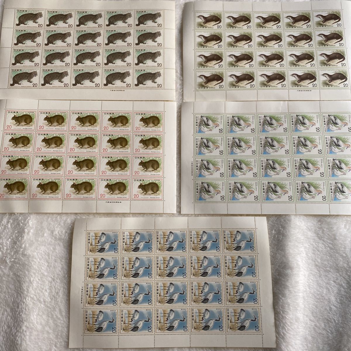 切手 切手シート  自然保護 動物 5枚セット 未使用の画像1