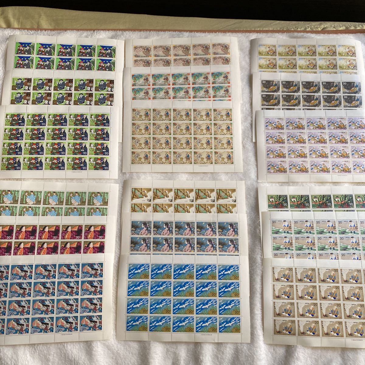 切手 切手シート 日本昔話 18枚セット 未使用の画像1