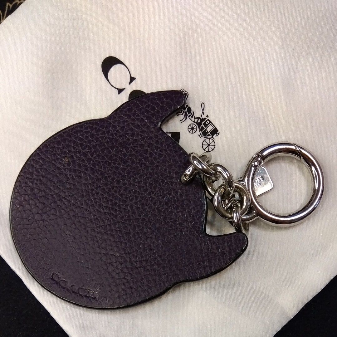 コーチ COACH 顔文字 レザー キーホルダー/チャーム【美品 コーチ COACH 顔文字 レザー キーホルダー/チャーム【美品