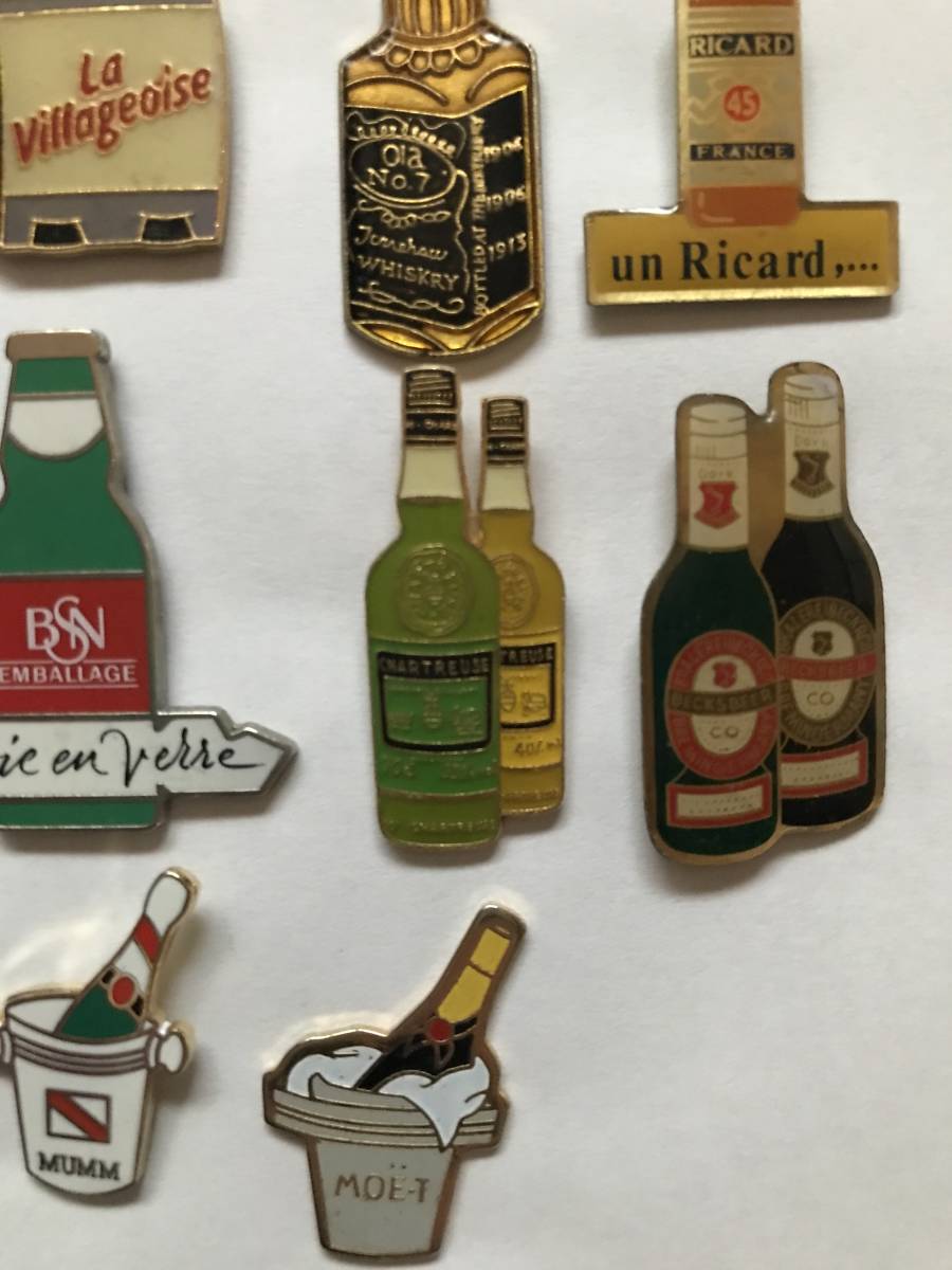 フランス雑貨★ピンズ ピンバッジ お酒・アルコール30個セット★の画像3