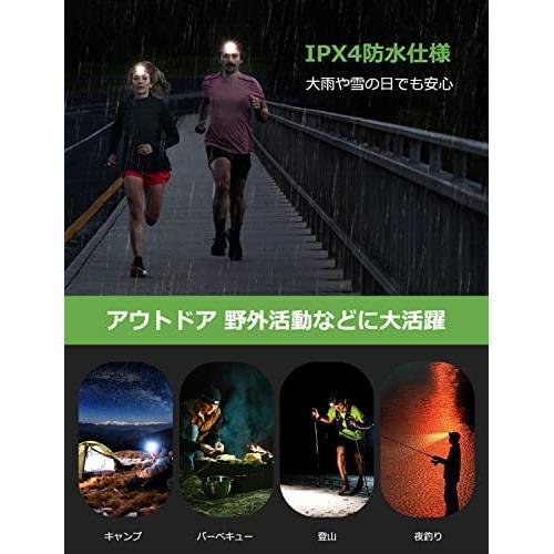 ヘッドライト 充電式 USB ledヘッドライト 高輝度 LED ヘッドランプ 2個セット 【集光・散光切替/ 明るさ300ルーメン/ 実用点灯4～30時間/の画像6