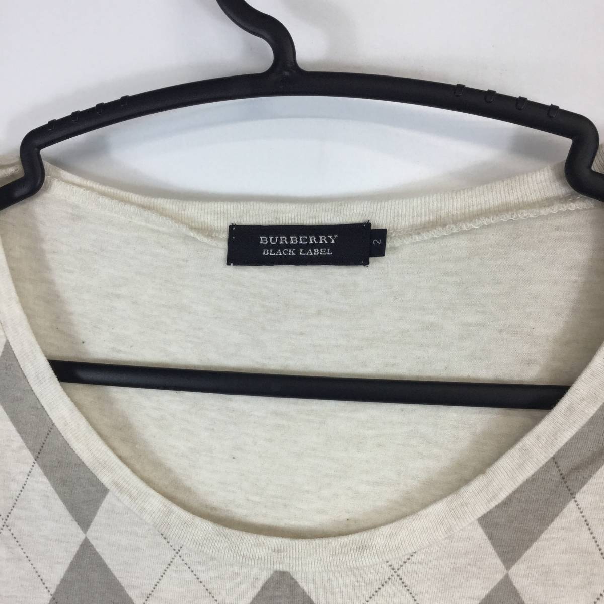 バーバリーブラックレーベル BURBERRY 長袖Tシャツ 2サイズ コットン 三陽商会_画像3