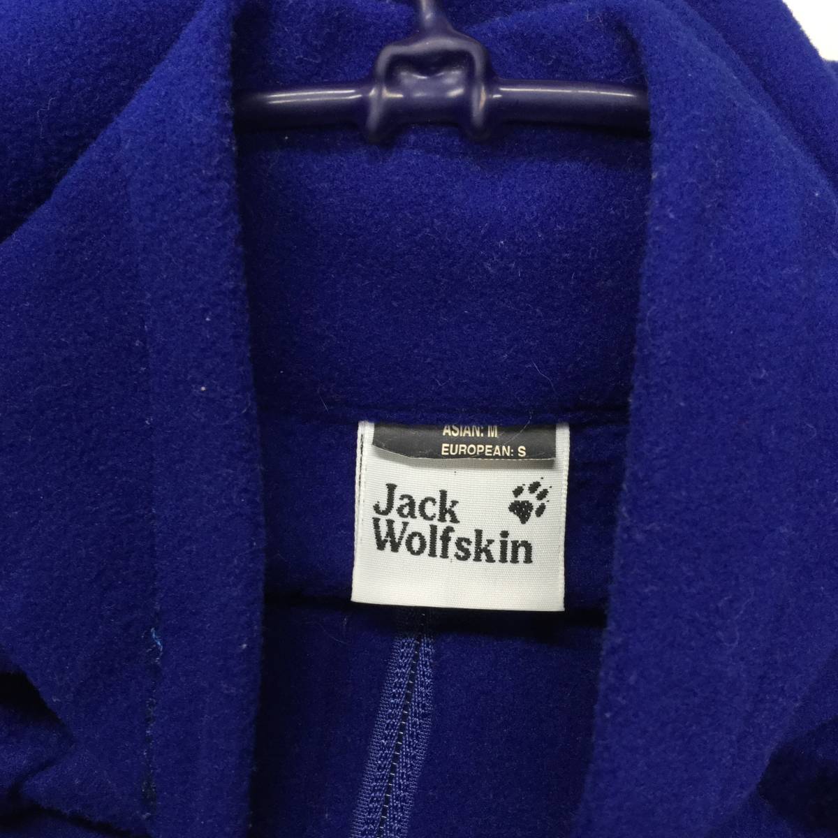 90s Italy made Jack Wolfskin JACK WOLFSKIN half Zip fleece shirt blue M size 