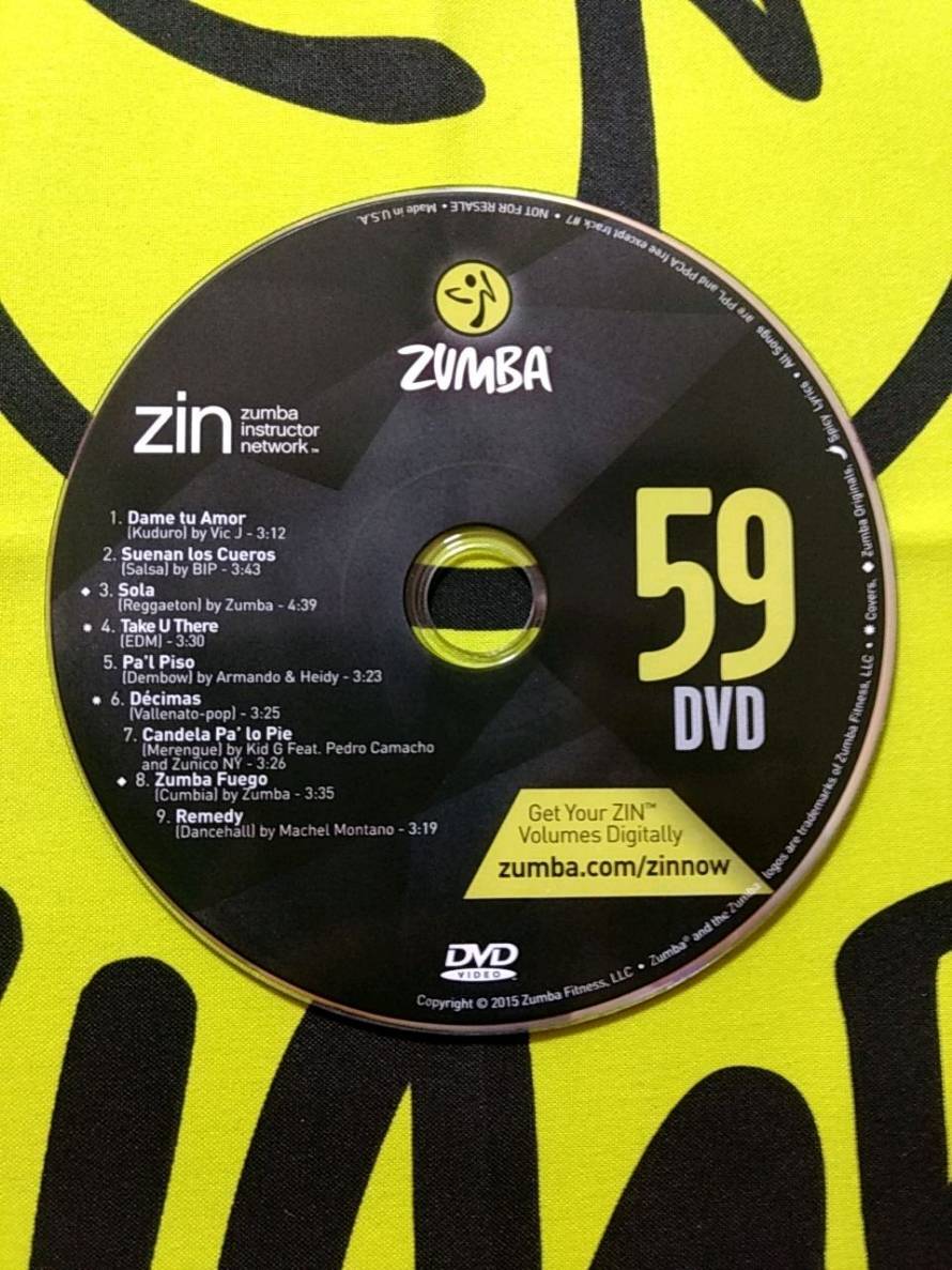 即決　ZUMBA　ズンバ　ZIN59　DVD　＆　CD　インストラクター専用