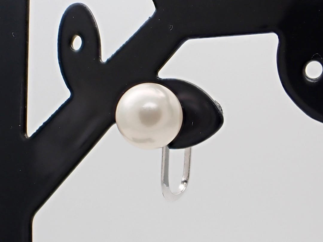 あこや真珠 パールイヤリング 7.0mm 片耳用 シルバークラスプ 1.1g 中古A- 【送料無料】 C-8794_画像7