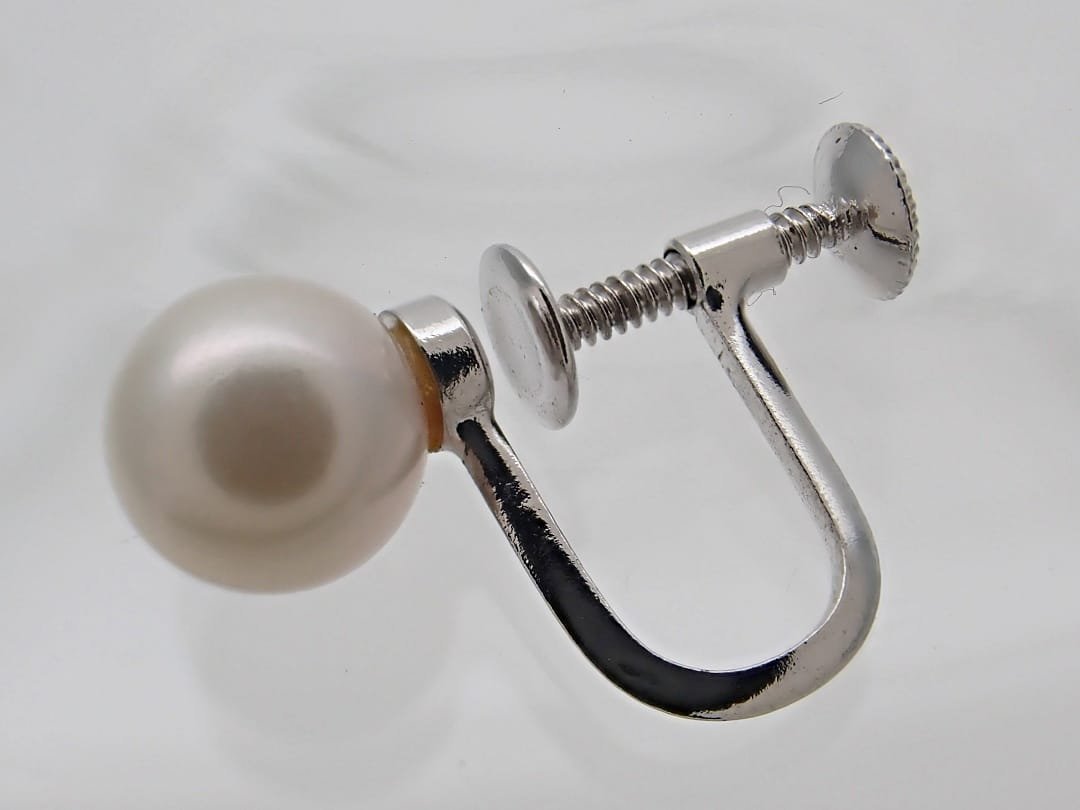 あこや真珠 パールイヤリング 7.0mm 片耳用 シルバークラスプ 1.1g 中古A- 【送料無料】 C-8794_画像3