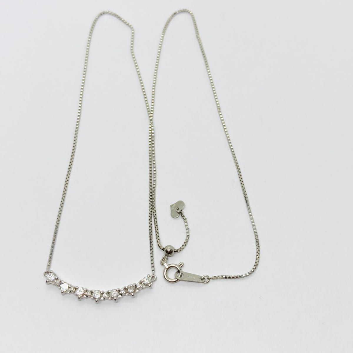 Pt900/Pt850 ダイヤモンド スマイル ネックレス D:0.52ct