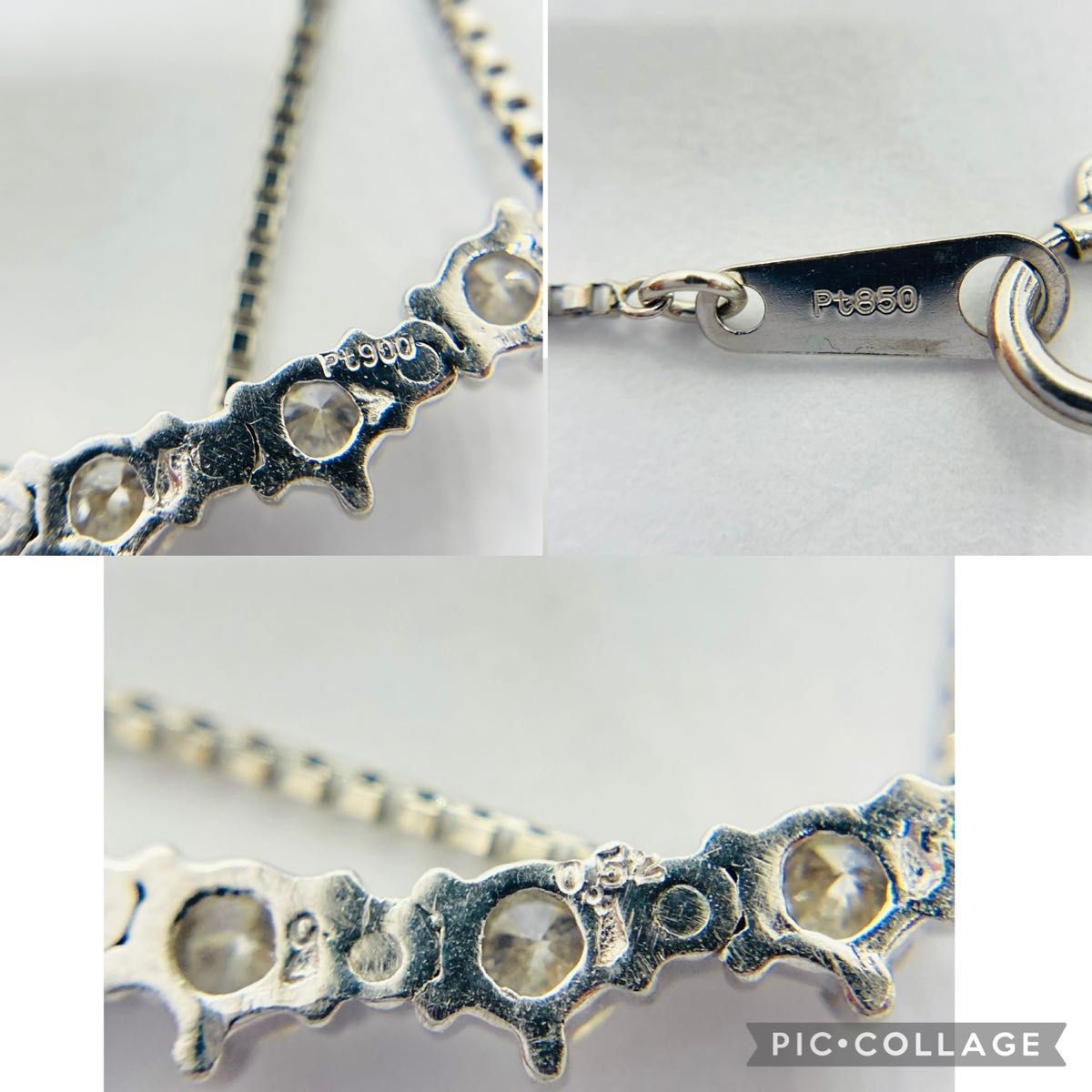 Pt900/Pt850 ダイヤモンド スマイル ネックレス D:0.52ct | www