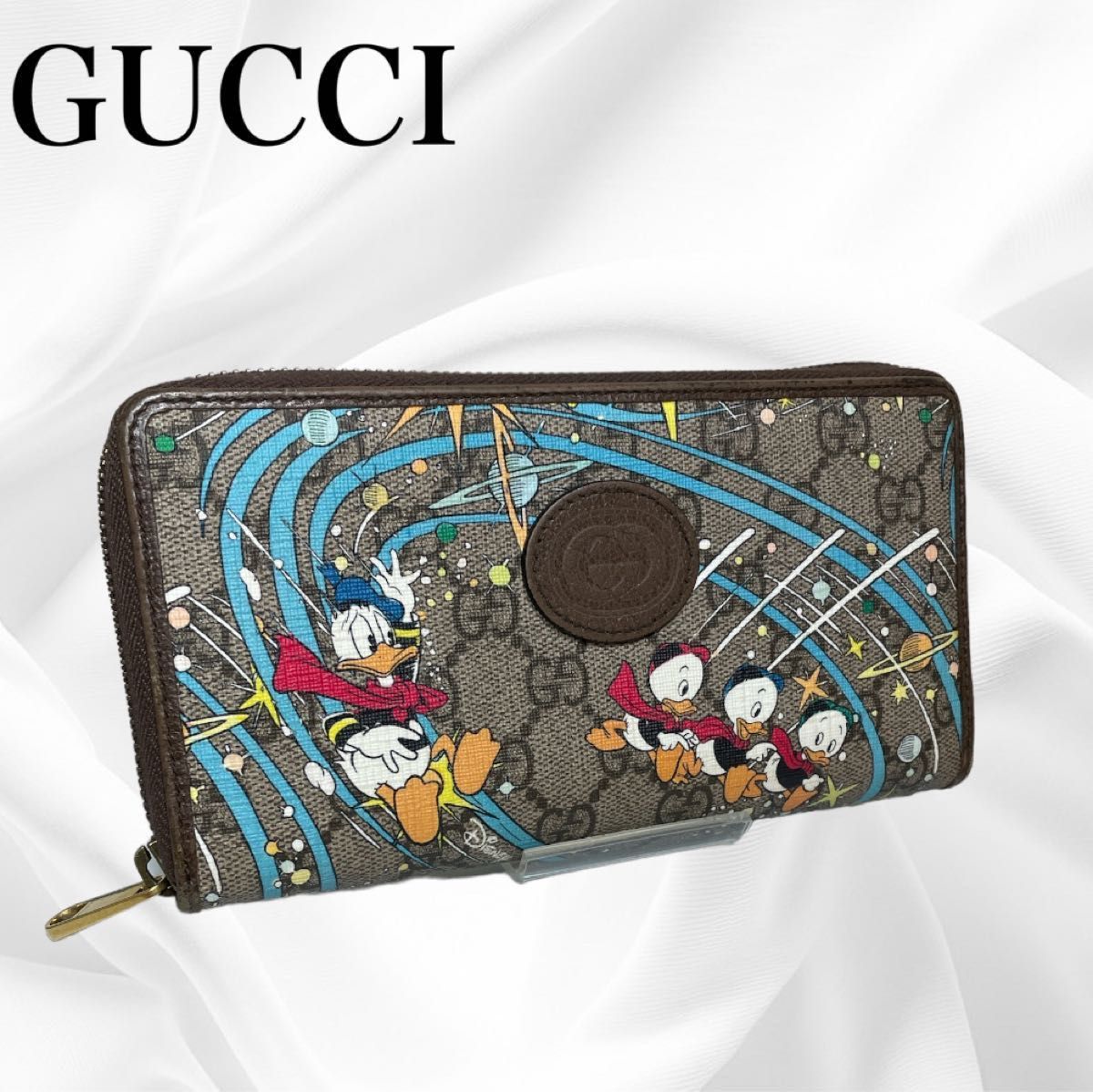 GUCCI グッチ ドナルド 長財布 ディズニーコラボ ラウンドファスナー