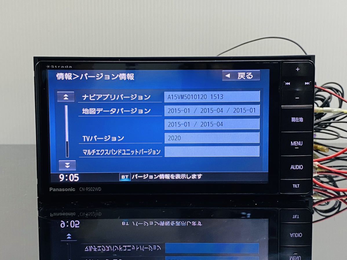 CN-RS02WD パナソニック 4chフルセグTV Bluetoothオーディオ CD→SD録音 DVD HDMI 200mm  新品フィルムアンテナ付き 送料無料
