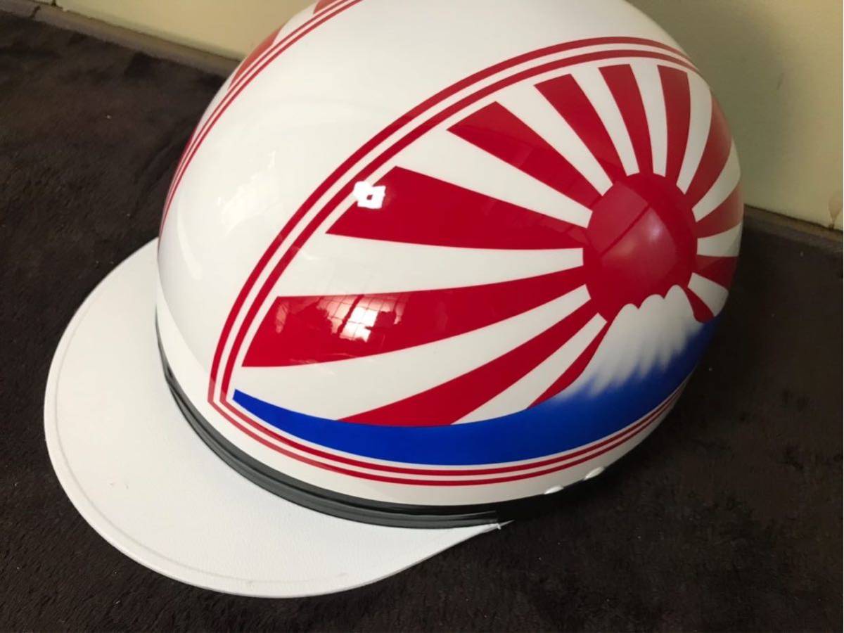 直輸入品激安 ラップ塗装 コルク半 ヘルメット 旧車會 軽スロ 旗棒