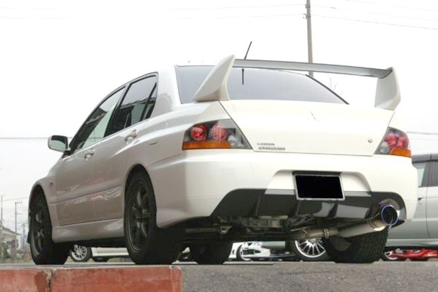 ランエボ7,8,9 CT9A GPスポーツ Evo Tune 砲弾右出しマフラー JASMA認定 車検対応 チタンスライド LANCER EVOLUTION VII VIII IX_画像3