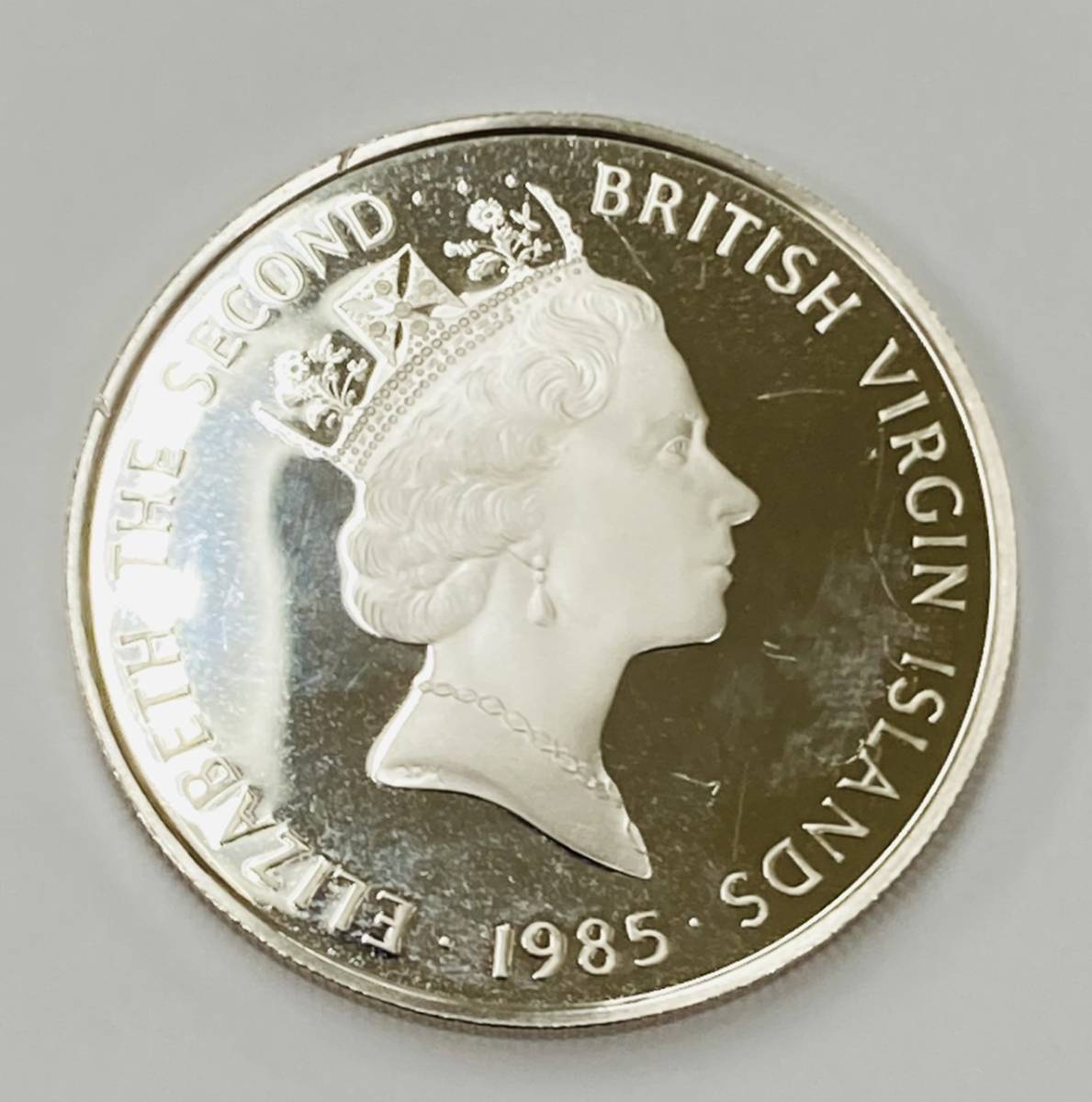 N−12471 1円〜 BRITISH VIRGIN ISLANDS TWENTY DOLLARS 1985 コイン 銀貨の画像1