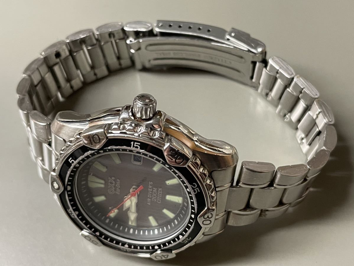 美品】 CITIZEN oxy Air Diver's 200m メンズ 腕時計