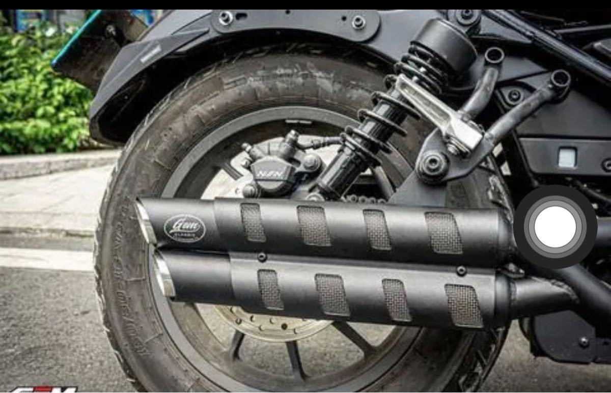 24時間以内発送 新品 ホンダ レブル250-500用 マフラー gem speed製