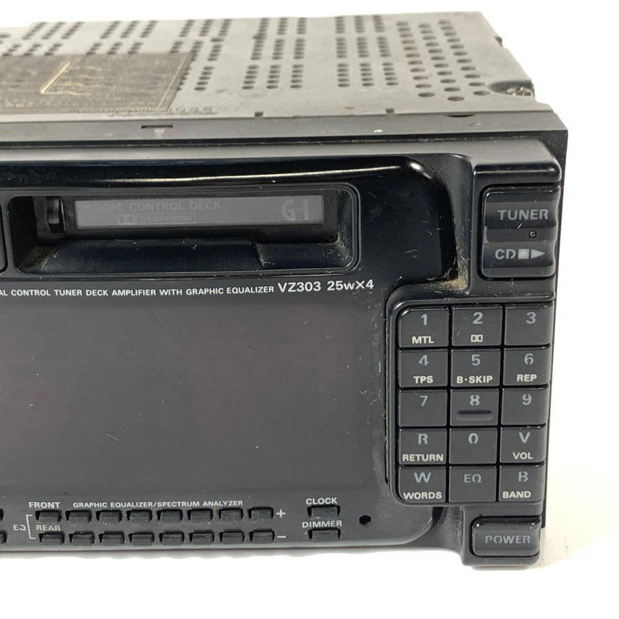 Panasonic CQ-VZ303D パナソニック カーステ テープデッキ ハーネス付き○ジャンク品の画像3