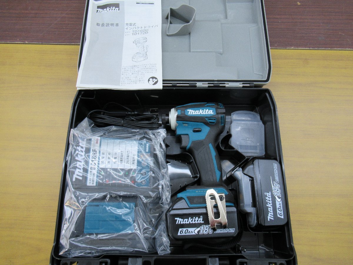 マキタ Makita 充電式インパクトドライバ TD172DRGX(ブルー)18V 6.0 ...