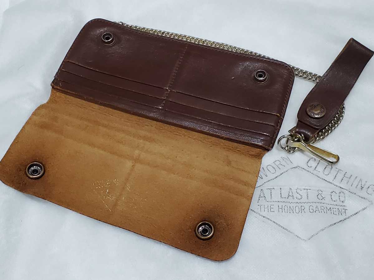 TIMEWORN CLOTHING ATLAST&CO アットラスト ホースハイド ウォレット 長財布 BUTCHER PRODUCTS  HORSEHIDE WALLET 状態：B-C