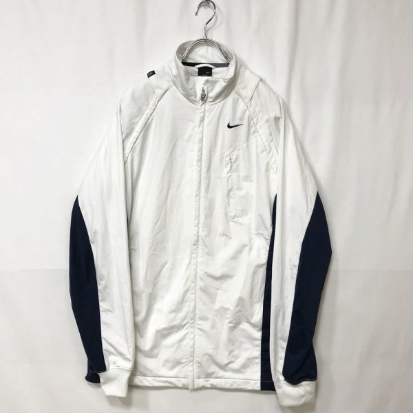 NIKE/ Nike jacket sport outer jersey sport wear dry Fit arm removed possibility white size L fitness .tore