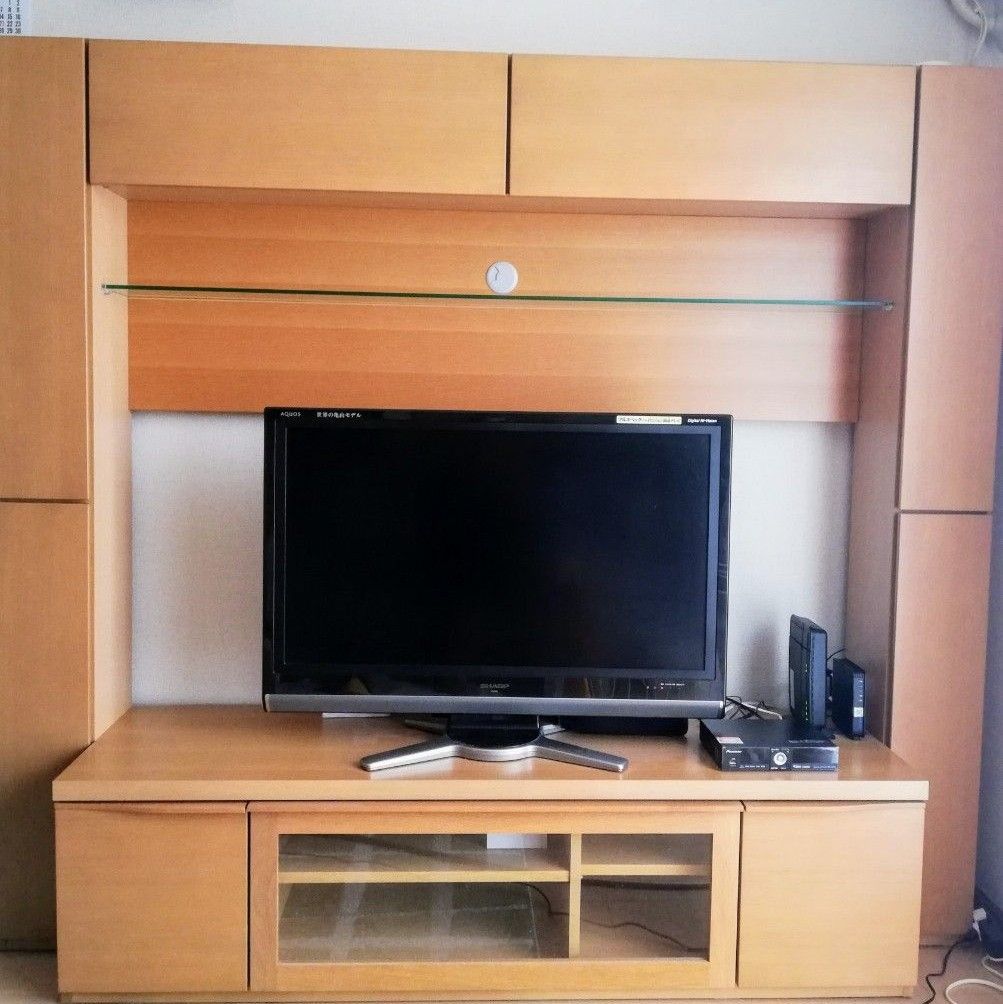 ハイタイプテレビボード ナチュラルリビングボード 収納たっぷり大型