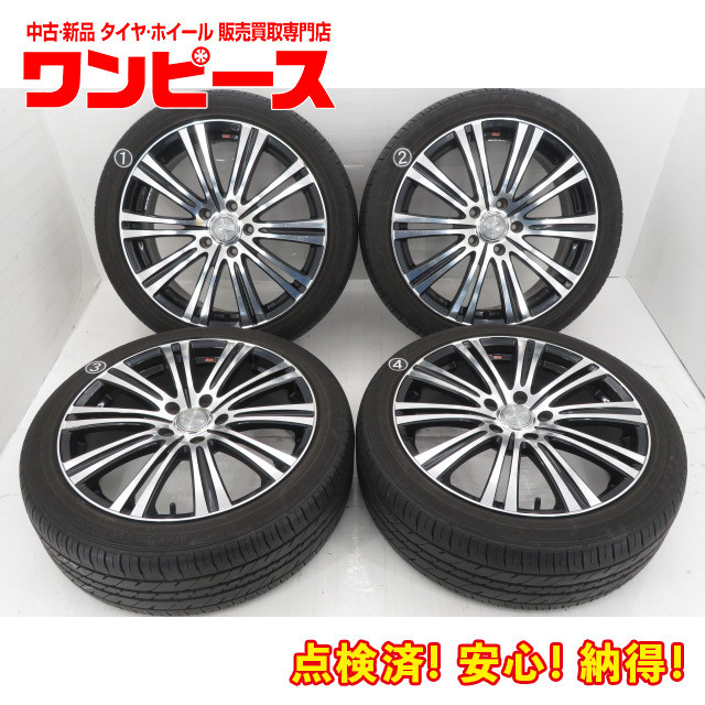 中古タイヤ ホイールセット 215/45R18 93W 18x7J +53 5穴 PCD114.3 レオニス LEONIS 夏 ノア 送料無料（沖縄、離島除く）a15882