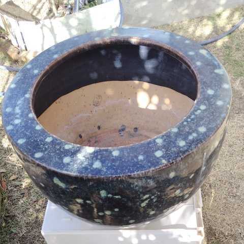 火鉢 陶器製 21・5kg 大型 暖房用火鉢(中古)のヤフオク落札情報