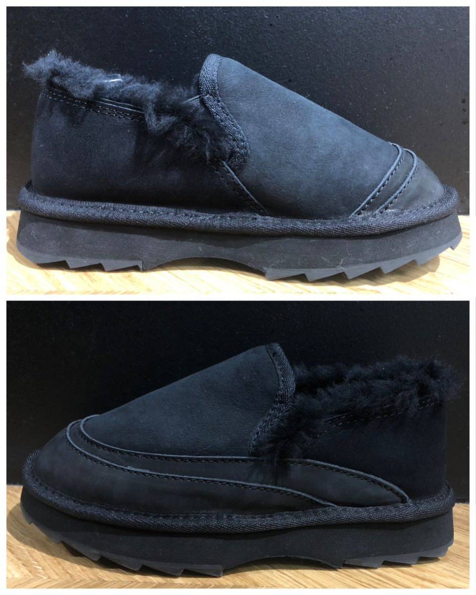 /EMU/エミュー/EMU Australia/美品/23.0cm/ブラック/黒/シューズ/レディース/スリッポン/ムートンシューズ/秋冬/本革
