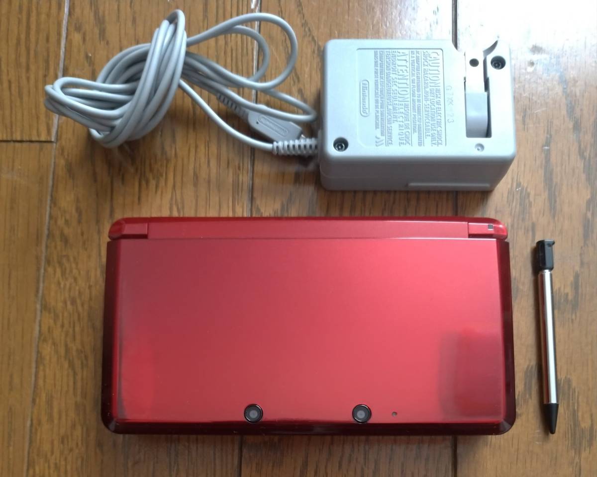 Yahoo!オークション - 北米版 NINTENDO 3DS フレアレッド 中古品 不...