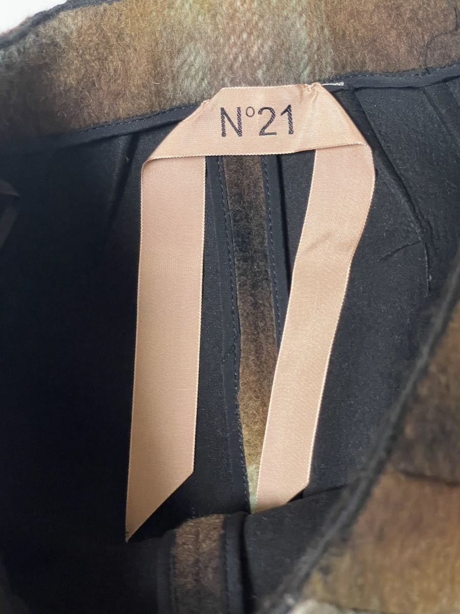N°21 ヌメロヴェントゥーノ 膝丈 38タイトスカート チェック スカート