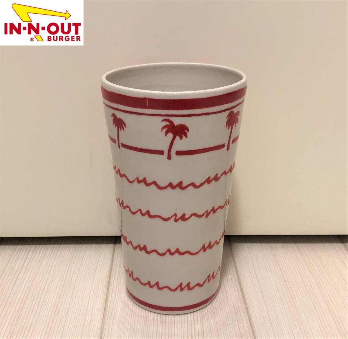 In-N-Out Burger Cap インナウトバーガー カップ 湯呑み コップ ドリンクカップ型 インテリア 置物 陶磁器_画像2