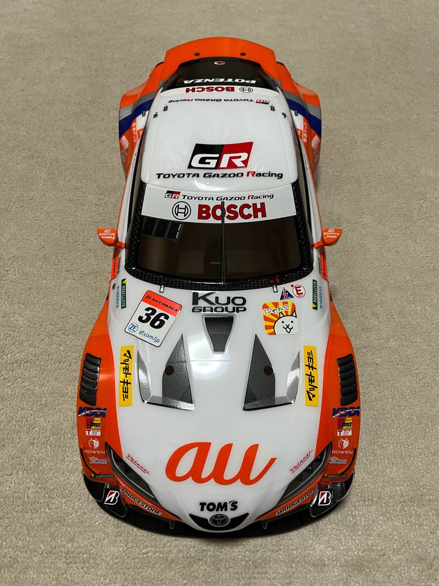 タミヤ 1/10RC au TOM'S GR Supra メーカー塗装済みボディ タミヤ 1/10RC au TOM'S GR Supra メーカー塗装済みボディ