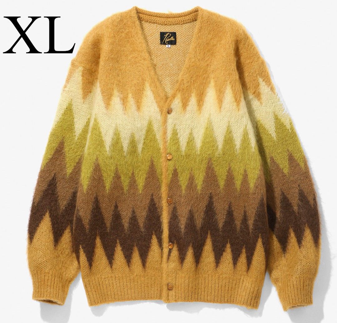 XLサイズ NEEDLES 22AW モヘアカーディガン ジグザグ イエロー 新品