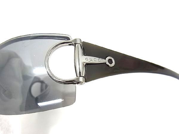 1円 美品 GUCCI グッチ ホースビット サングラス メガネ 眼鏡 アイウェア メンズ レディース クリアブラック系 AG0366jオ