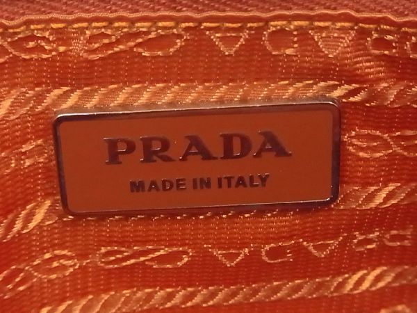2022発売 【美品】PRADA プラダ バッグ オレンジ ボストン - 通販