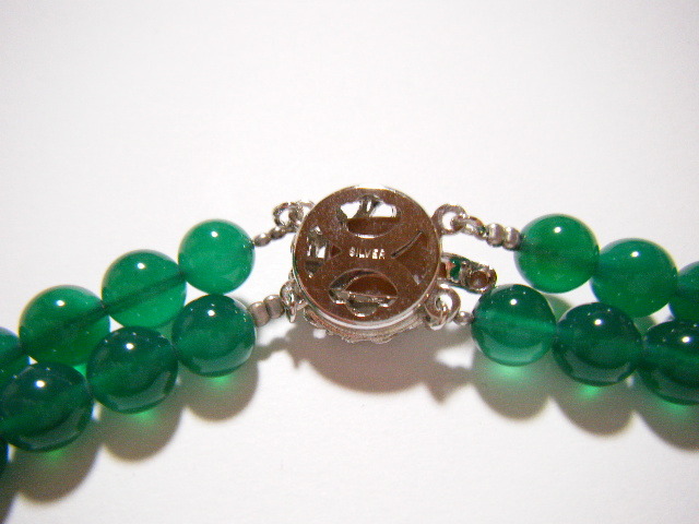 *..menou2 ream necklace ..SILVER green series 44cm 47cm[PX3]