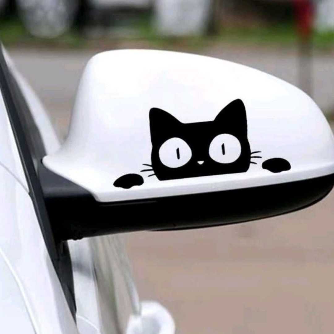 限定製作】 カーステッカー デカール ユニークステッカー かわいいしろねこさん白猫 ペット カーステッカー デカール ユニークステッカー かわいいしろねこさん白猫 ペット