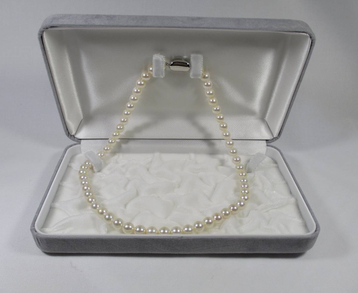 ☆ 本真珠 本真珠 アコヤ真珠 ネックレス ピンキッシュホワイト 7,0〜7,5mm 新品 卸売 銀