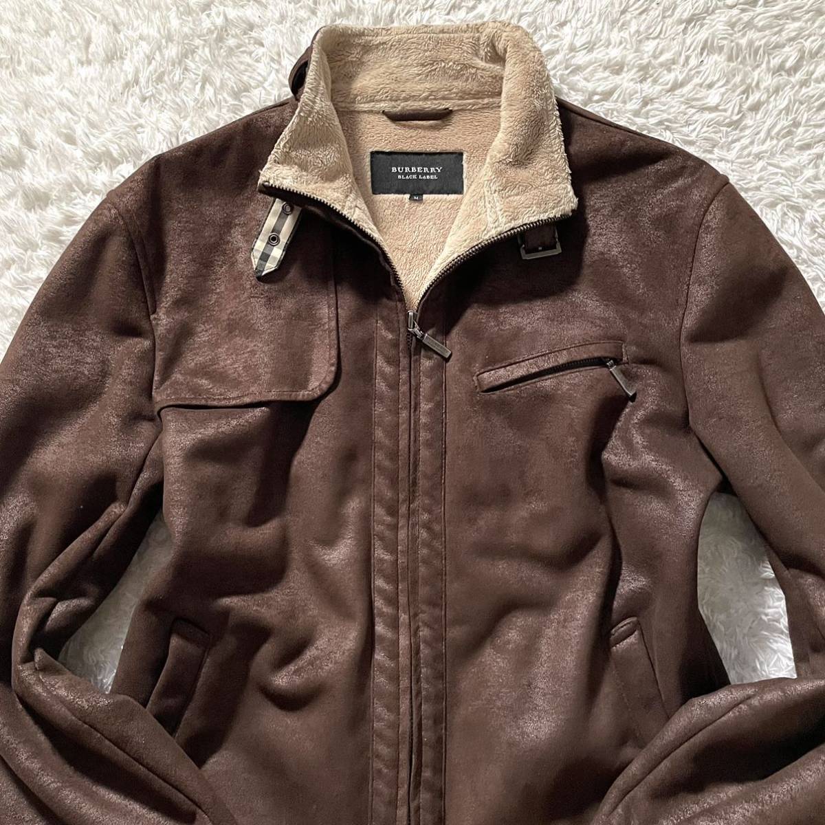ト送料込 バーバリーブラックレーベルムートンジャケット | reumareica.com